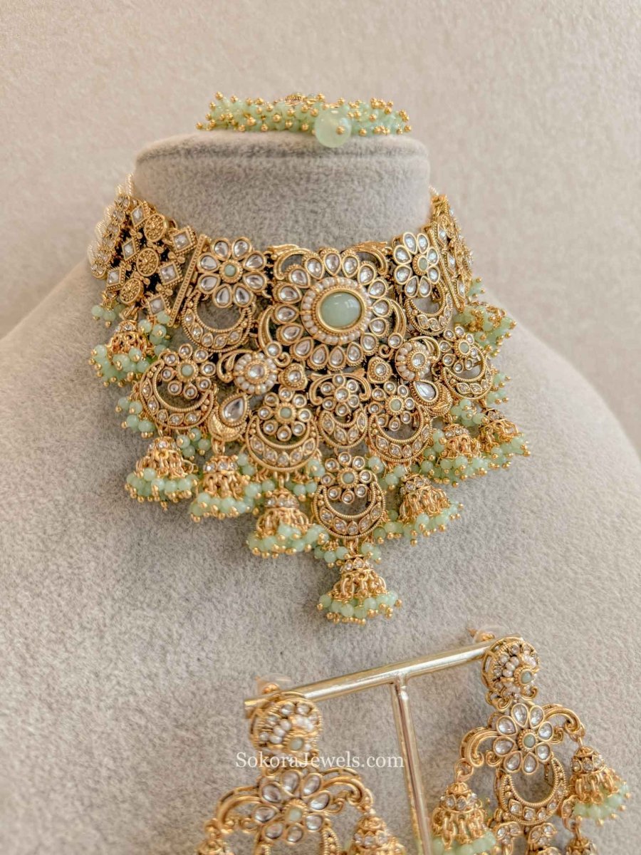 Iman Faux Kundan Choker Set - SOKORA JEWELSIman Faux Kundan Choker Set