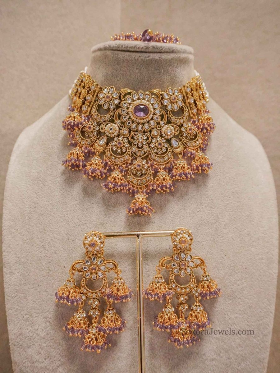 Iman Faux Kundan Choker Set - SOKORA JEWELSIman Faux Kundan Choker Set