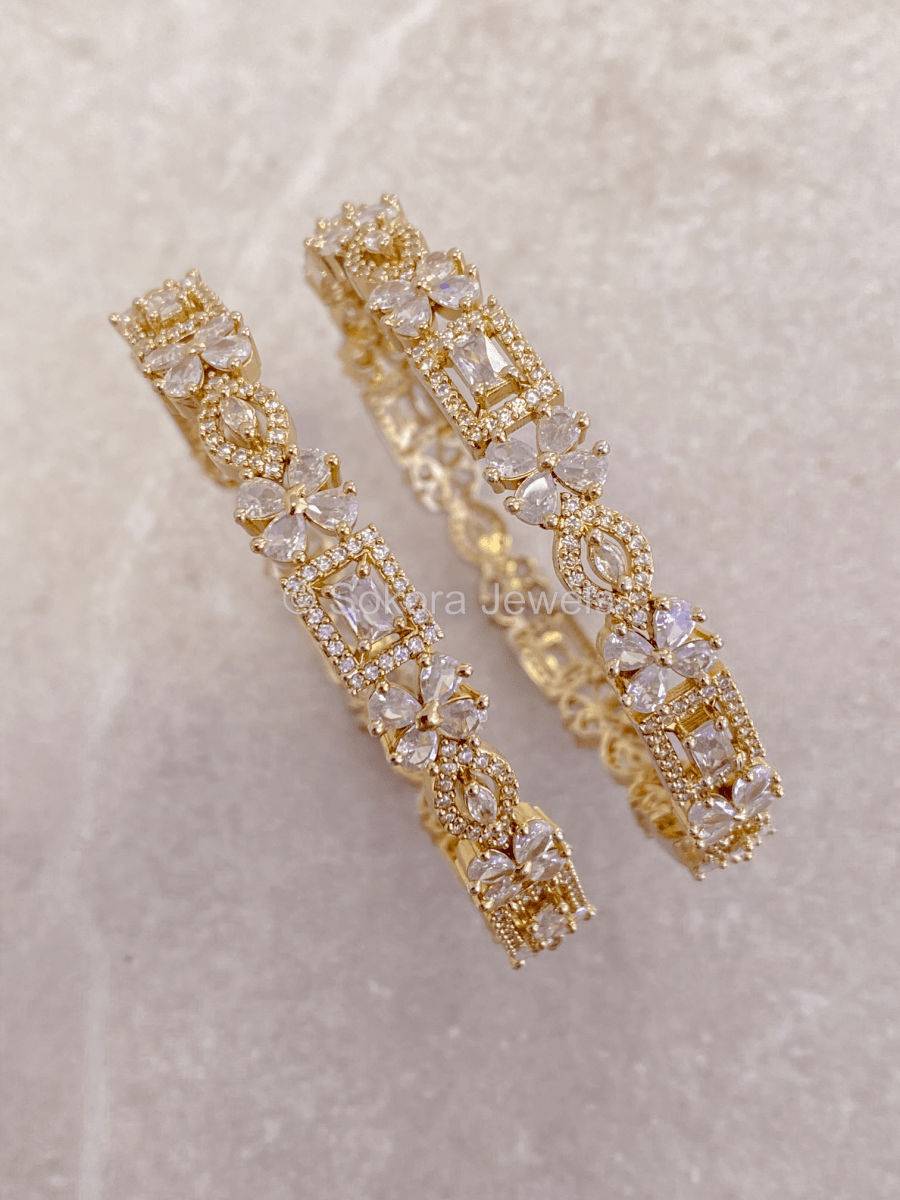 Intricate Detailed Crystal Bangles - SOKORA JEWELSIntricate Detailed Crystal BanglesBANGLES