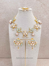 Iridescent Quartz & Pearl Statement Jewellery Set - SOKORA JEWELSIridescent Quartz & Pearl Statement Jewellery Set
