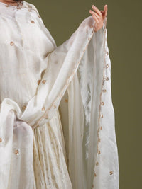 Ivory Embellished Occasion Dupatta - SOKORA JEWELSIvory Embellished Occasion Dupatta