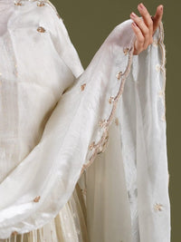 Ivory Embellished Occasion Dupatta - SOKORA JEWELSIvory Embellished Occasion Dupatta