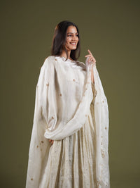 Ivory Embellished Occasion Dupatta - SOKORA JEWELSIvory Embellished Occasion Dupatta