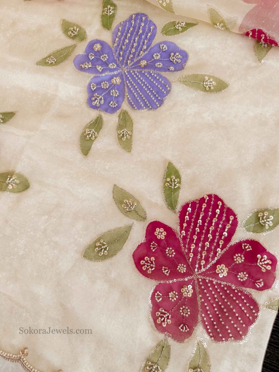 Ivory Embellished Occasion Dupatta (Copy) (Copy) - SOKORA JEWELSIvory Embellished Occasion Dupatta (Copy) (Copy)