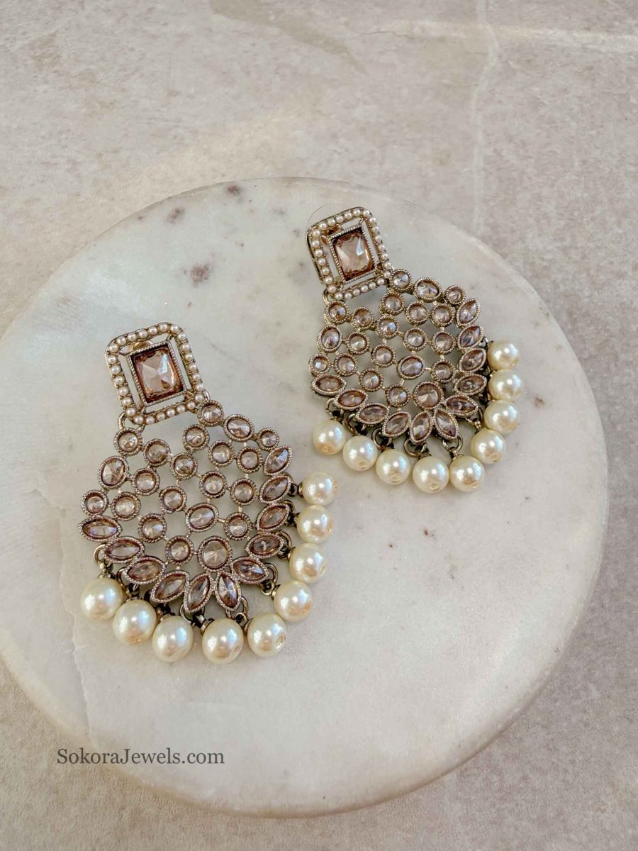 Jaari Antique Gold Earrings - SOKORA JEWELSJaari Antique Gold Earrings
