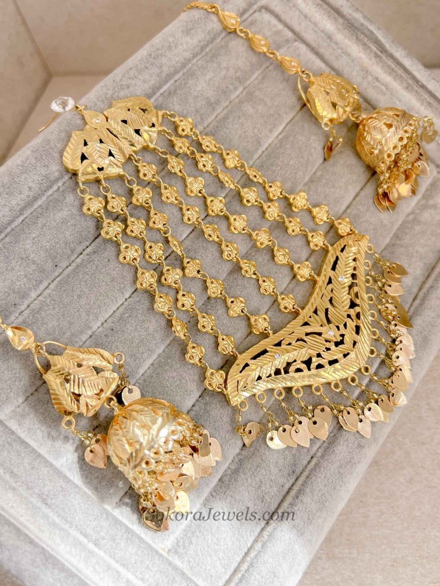 Jadau Gold Bridal set - SOKORA JEWELSJadau Gold Bridal set