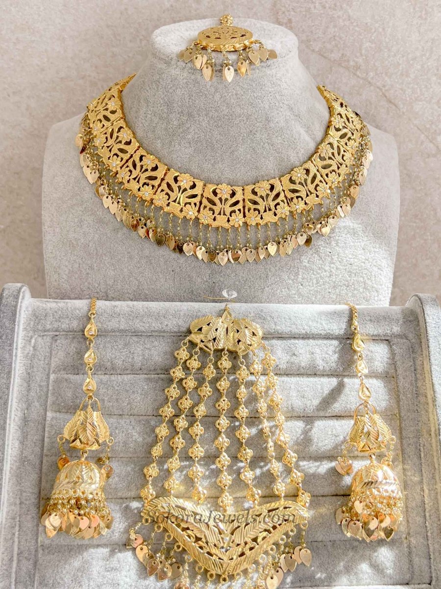 Jadau Gold Bridal set - SOKORA JEWELSJadau Gold Bridal set