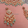 Jade Gold Plated Kundan Set - Mint Green - SOKORA JEWELSJade Gold Plated Kundan Set - Mint GreenNECKLACE SETS