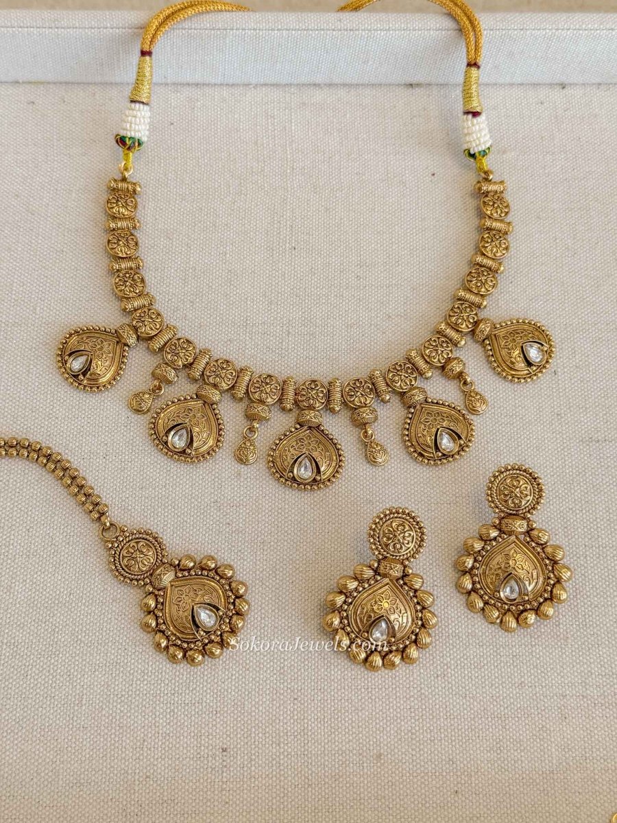 Jaiveer Kundan Heritage Choker Set - SOKORA JEWELSJaiveer Kundan Heritage Choker SetNECKLACE SETS