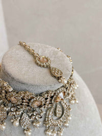 Janefa Bridal Choker set - Champagne - SOKORA JEWELSJanefa Bridal Choker set - Champagne