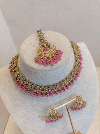 Jasmeet Golden Necklace Sets - SOKORA JEWELSJasmeet Golden Necklace Sets
