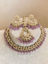 Jasmeet Golden Necklace Sets - SOKORA JEWELSJasmeet Golden Necklace Sets