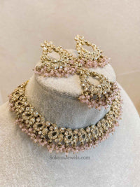 Jasmeet Golden Necklace Sets - SOKORA JEWELSJasmeet Golden Necklace Sets