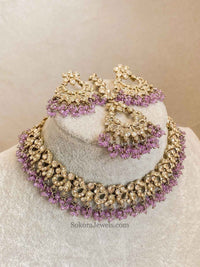 Jasmeet Golden Necklace Sets - SOKORA JEWELSJasmeet Golden Necklace Sets