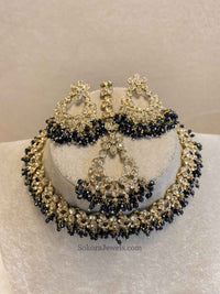 Jasmeet Golden Necklace Sets - SOKORA JEWELSJasmeet Golden Necklace Sets