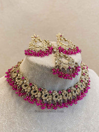 Jasmeet Golden Necklace Sets - SOKORA JEWELSJasmeet Golden Necklace Sets