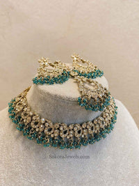 Jasmeet Golden Necklace Sets - SOKORA JEWELSJasmeet Golden Necklace Sets