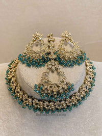 Jasmeet Golden Necklace Sets - SOKORA JEWELSJasmeet Golden Necklace Sets