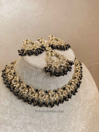 Jasmeet Golden Necklace Sets - SOKORA JEWELSJasmeet Golden Necklace Sets