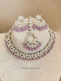 Jasmeet Silver Necklace Sets - SOKORA JEWELSJasmeet Silver Necklace Sets