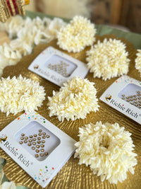 Jasmin Flower Scrunchie & Bindi Pack - SOKORA JEWELSJasmin Flower Scrunchie & Bindi Pack