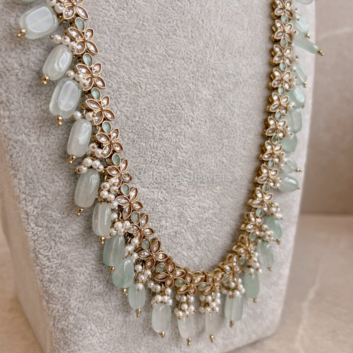 Jazbeen Mala - Mint - SOKORA JEWELSJazbeen Mala - Mint