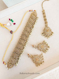 Jeevan Golden Choker set - SOKORA JEWELSJeevan Golden Choker set