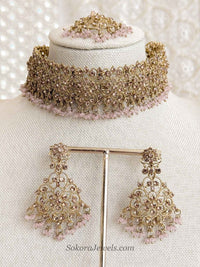 Jeevan Golden Choker set - SOKORA JEWELSJeevan Golden Choker set