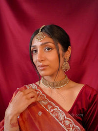Jeevan Golden Choker Set - Pearl - SOKORA JEWELSJeevan Golden Choker Set - Pearl
