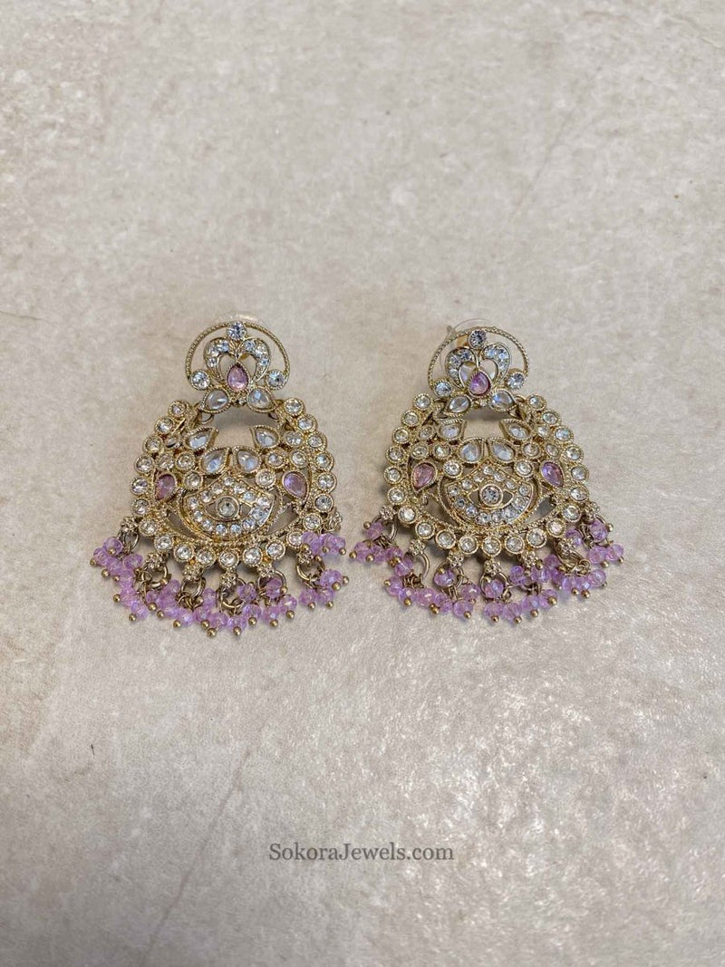 Jessica Clear Gold Necklace Set - 5 Colour Options - SOKORA JEWELSJessica Clear Gold Necklace Set - 5 Colour Options