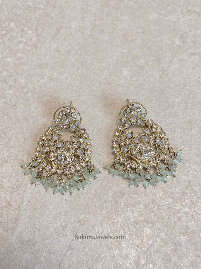 Jessica Clear Gold Necklace Set - 5 Colour Options - SOKORA JEWELSJessica Clear Gold Necklace Set - 5 Colour Options