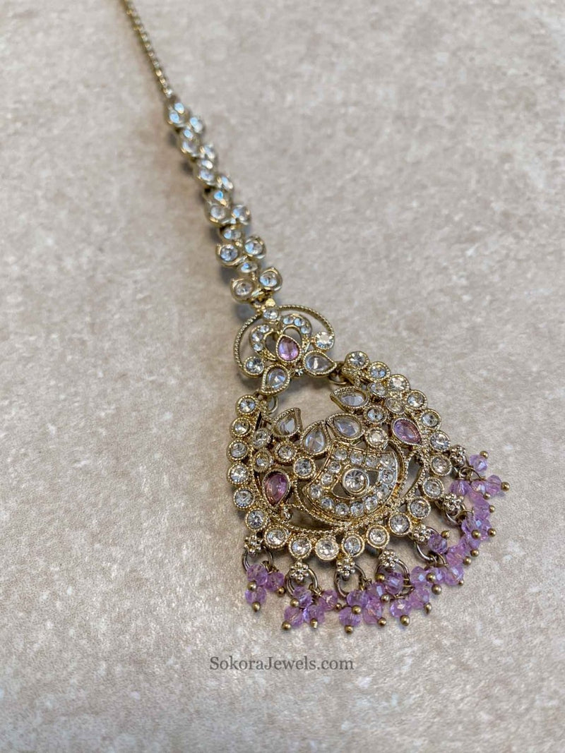 Jessica Clear Gold Necklace Set - 5 Colour Options - SOKORA JEWELSJessica Clear Gold Necklace Set - 5 Colour Options