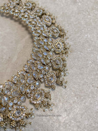 Jessica Clear Gold Necklace Set - 5 Colour Options - SOKORA JEWELSJessica Clear Gold Necklace Set - 5 Colour Options