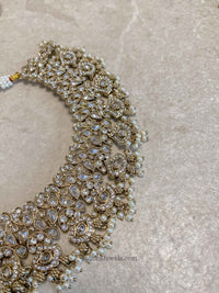 Jessica Clear Gold Necklace Set - 5 Colour Options - SOKORA JEWELSJessica Clear Gold Necklace Set - 5 Colour Options