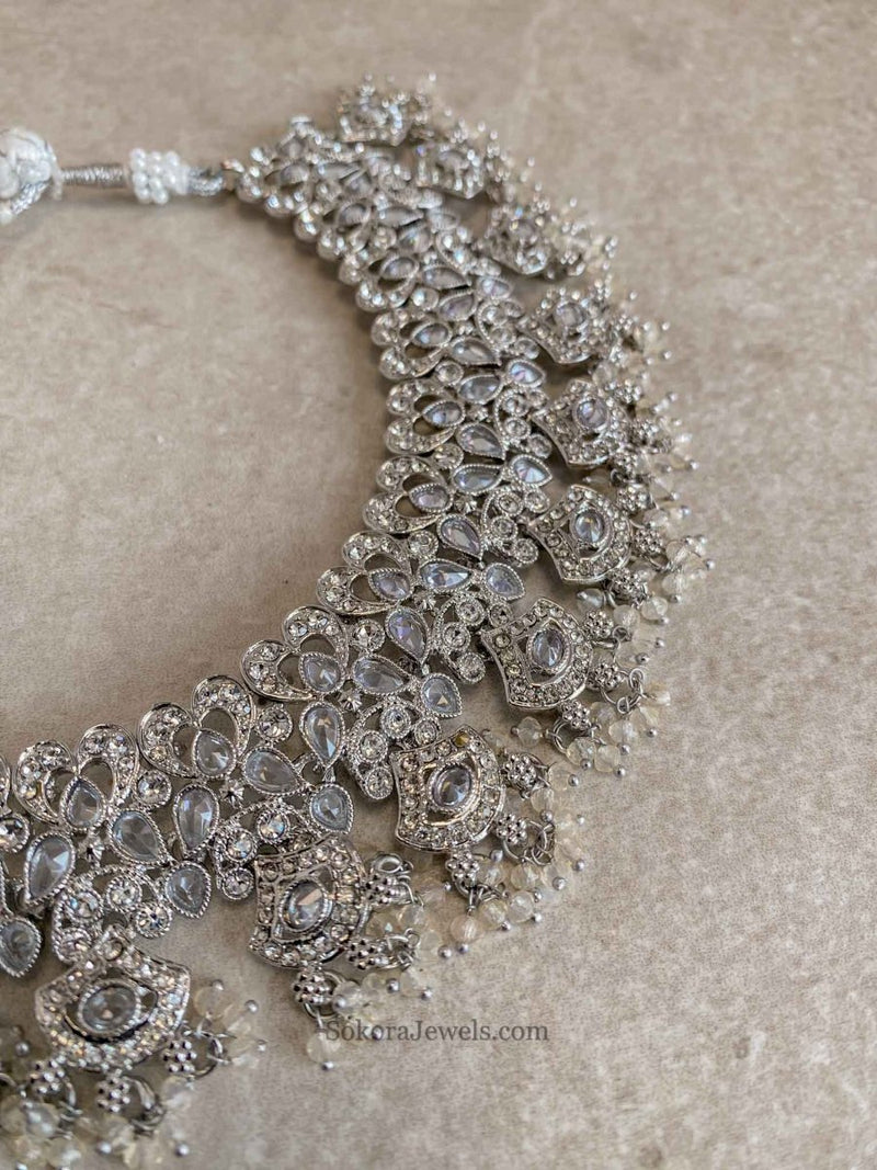 Jessica Silver Necklace Sets - 5 Colours - SOKORA JEWELSJessica Silver Necklace Sets - 5 Colours