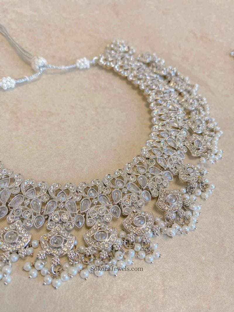 Jessica Silver Necklace Sets - 5 Colours - SOKORA JEWELSJessica Silver Necklace Sets - 5 Colours