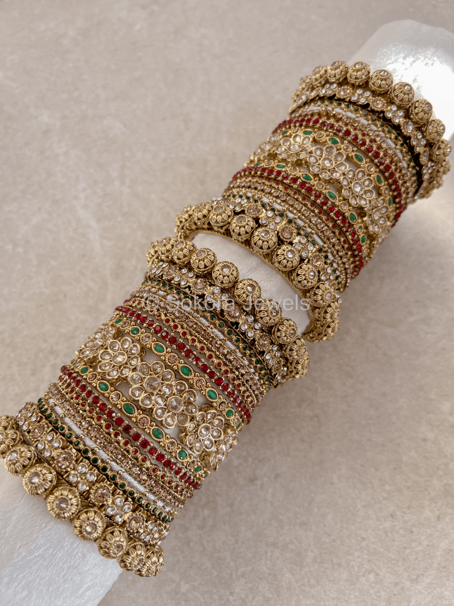 Jodhaa Luxury Bangle stack – SOKORA JEWELS1