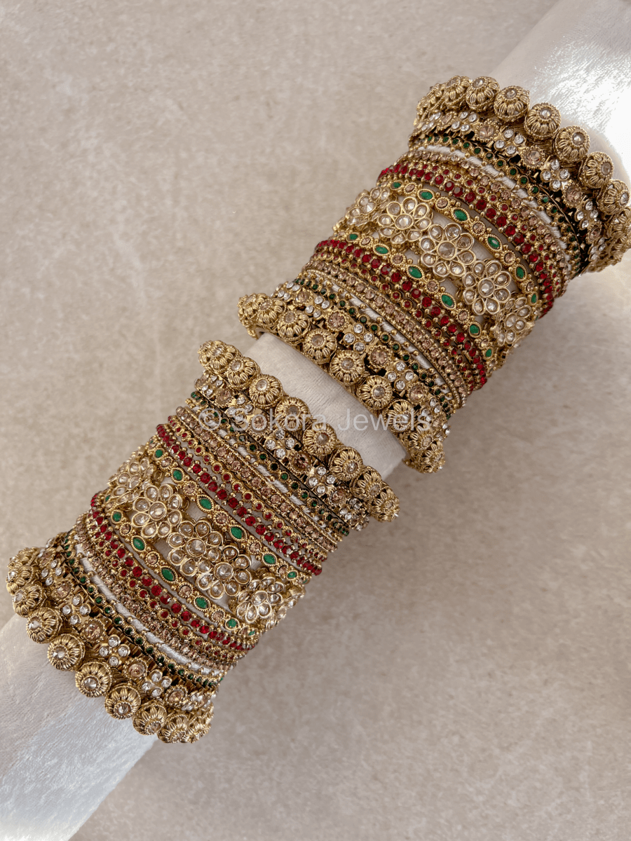 Jodhaa Luxury Bangle stack - SOKORA JEWELSJodhaa Luxury Bangle stackBANGLES