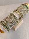 Julekha Bridal Bangle Set - Greens - SOKORA JEWELSJulekha Bridal Bangle Set - GreensBANGLES