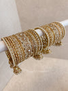 Julekha Golden Bridal Bangles Stack - SOKORA JEWELSJulekha Golden Bridal Bangles StackBANGLES