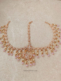 Julia RoseGold Mathapatti - Pink - SOKORA JEWELSJulia RoseGold Mathapatti - Pink