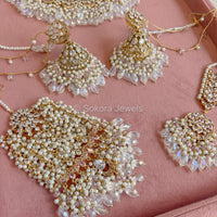 Jumera Bridal Double necklace set - Light Pink - SOKORA JEWELSJumera Bridal Double necklace set - Light Pink