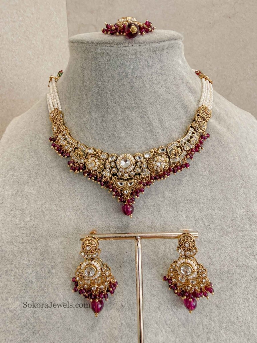 Kajol Faux Kundan Sets - SOKORA JEWELSKajol Faux Kundan SetsNECKLACE SETS