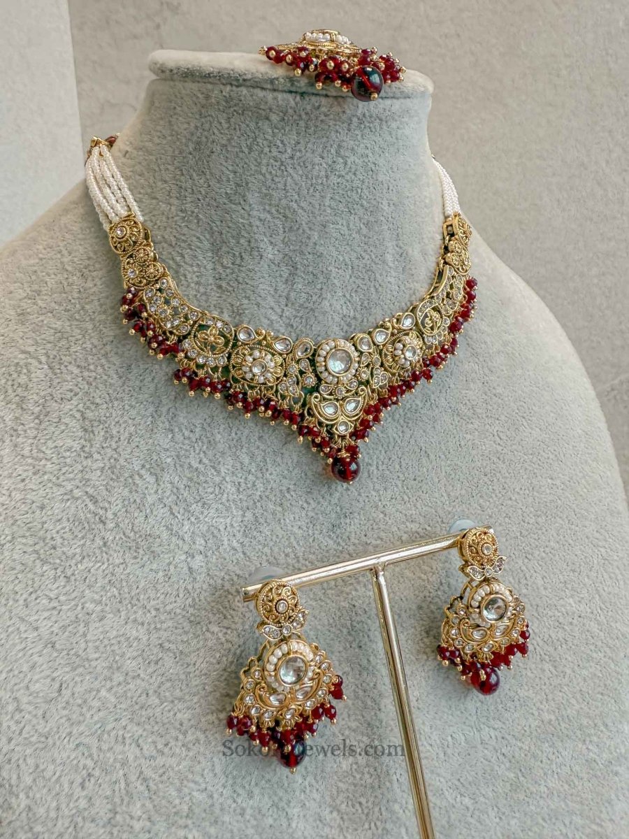 Kajol Faux Kundan Sets - SOKORA JEWELSKajol Faux Kundan SetsNECKLACE SETS