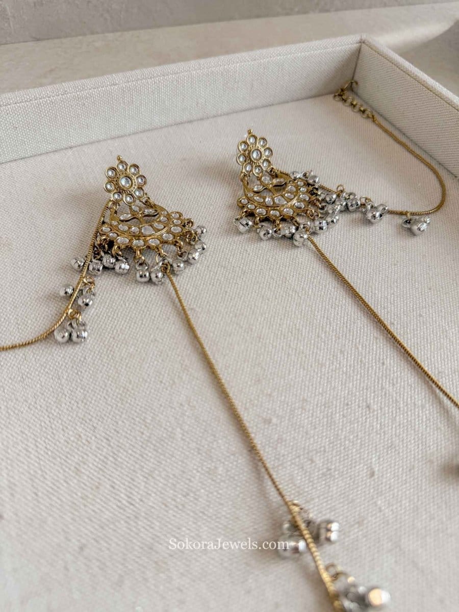 Kashmiri Long Shoulder Duster Earrings - SOKORA JEWELSKashmiri Long Shoulder Duster Earrings