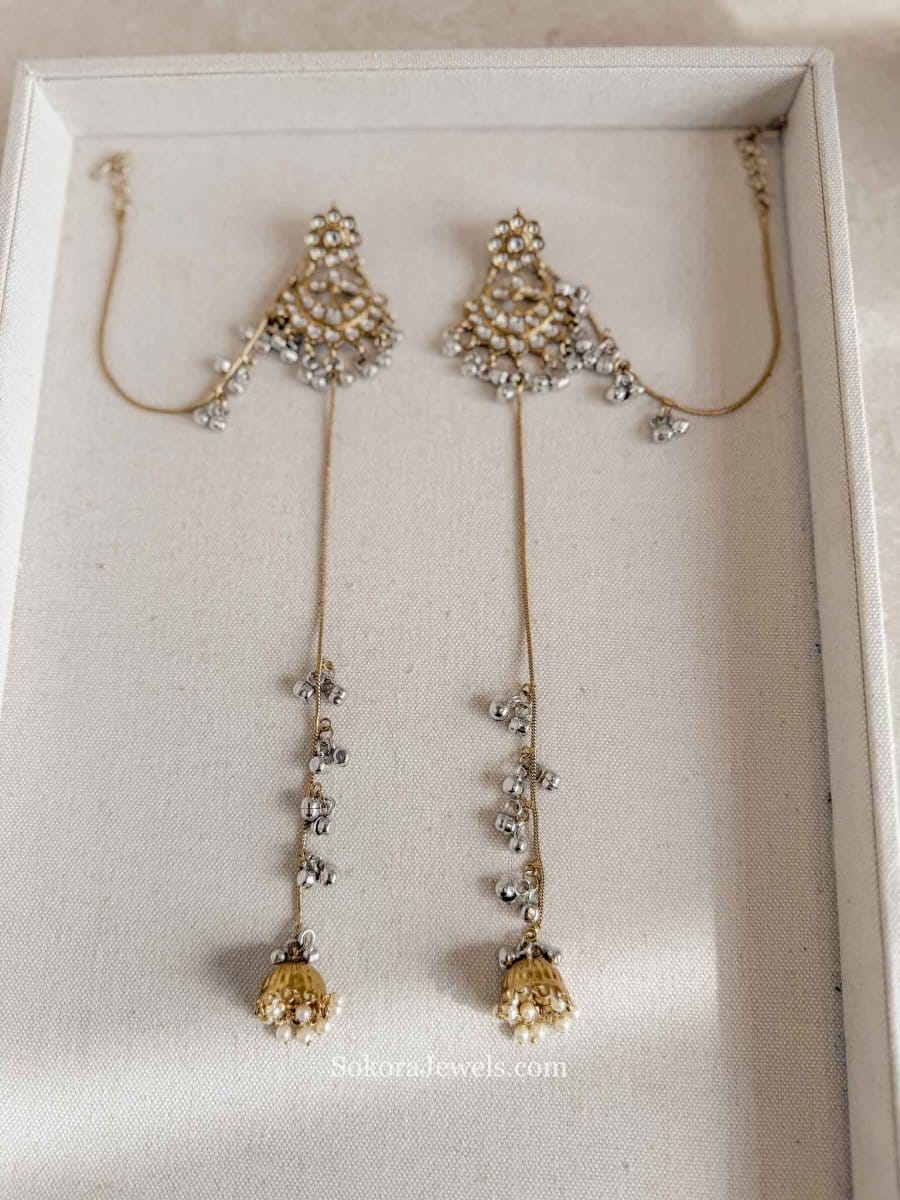 Kashmiri Long Shoulder Duster Earrings - SOKORA JEWELSKashmiri Long Shoulder Duster Earrings