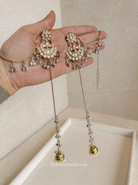 Kashmiri Long Shoulder Duster Earrings - SOKORA JEWELSKashmiri Long Shoulder Duster Earrings