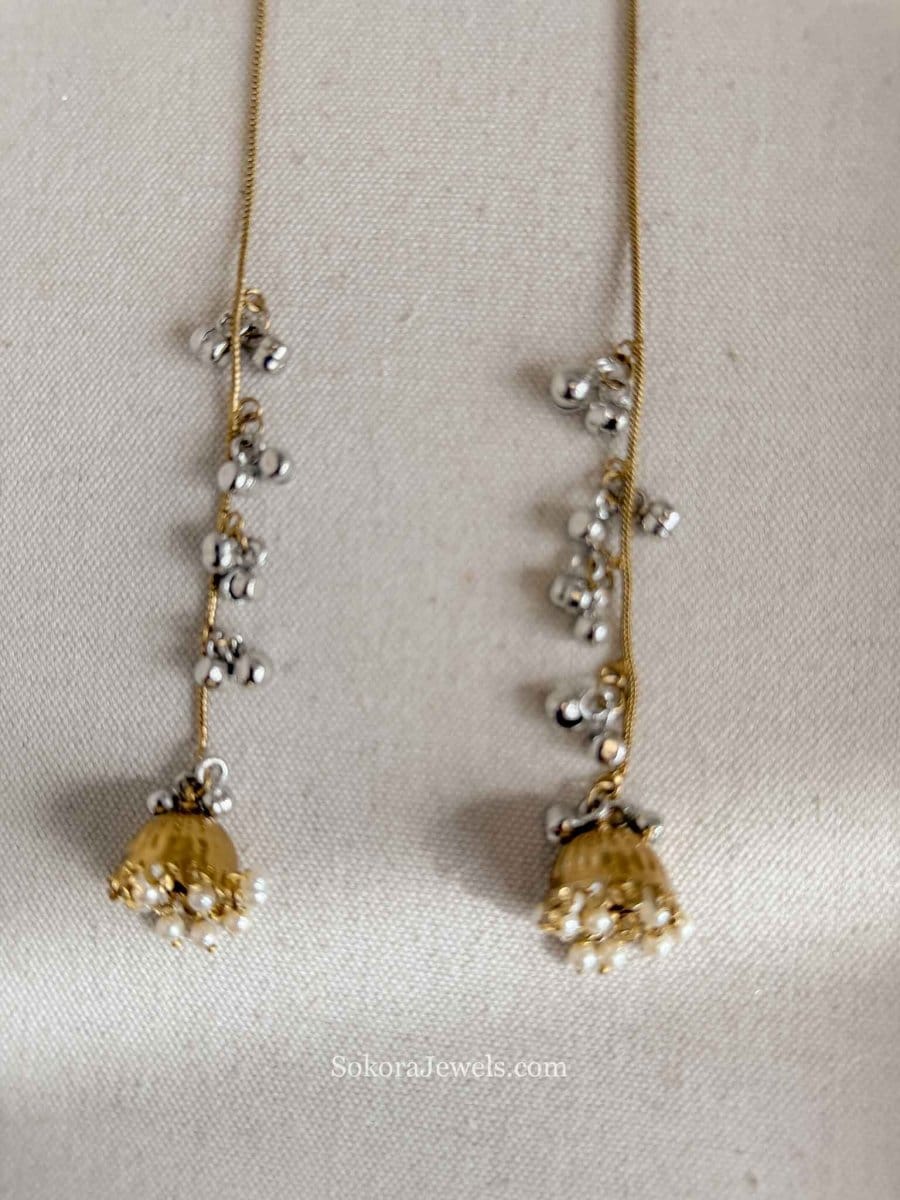 Kashmiri Long Shoulder Duster Earrings - SOKORA JEWELSKashmiri Long Shoulder Duster Earrings