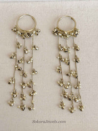Kashmiri Shoulder Duster Hoops - SOKORA JEWELSKashmiri Shoulder Duster Hoops