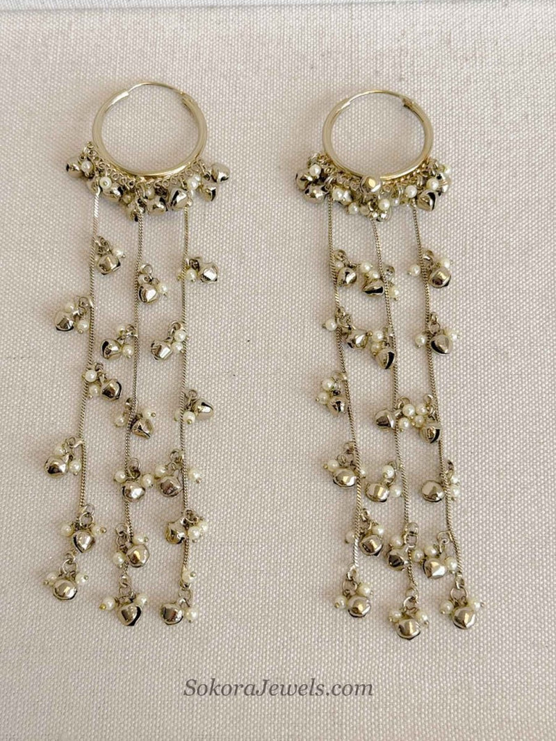 Kashmiri Shoulder Duster Hoops - SOKORA JEWELSKashmiri Shoulder Duster Hoops